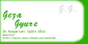 geza gyure business card